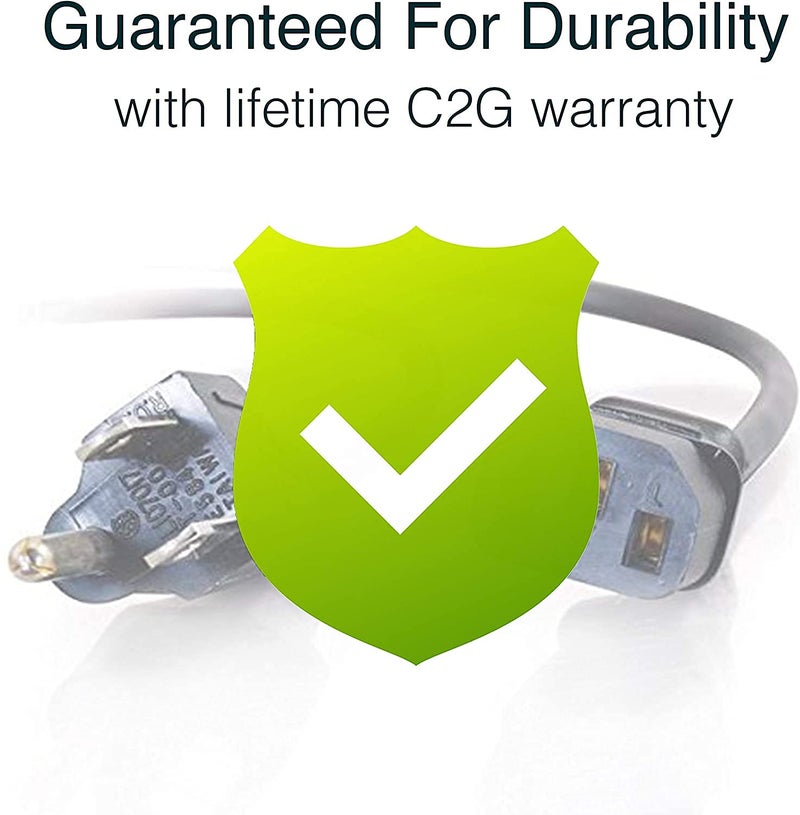 C2G 6FT Replacement AC Power Cord Shielded - Power Cable for Electronics, TV, Computer, Printer, Radio, Monitor, Samsung, Dell, Vizio, LG, Asus, Laptop and More (03133) - Image 5